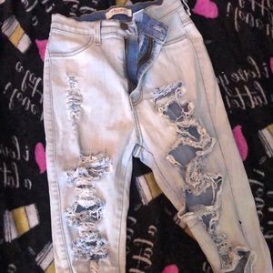 Distressed jeans